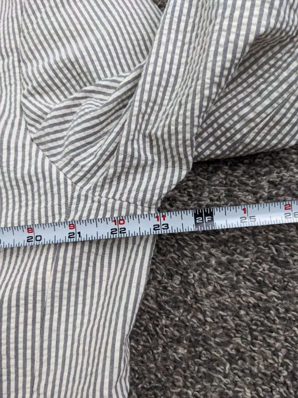 Studiosuits Sport Coat 42R Seersucker Double Breasted Peak Lapel Gray Striped